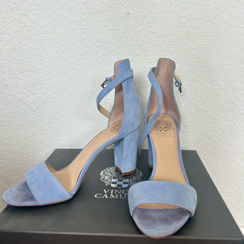 Vince Camuto Light Blue Ankle Strap Heels